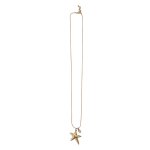 2011385G Gold-Tone Crystal Starfish Longline Necklace
