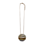2011391 Two Tone Autumn Sunset Pendant Necklace