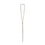 2011410 Elegant Gold-Tone Crystal Beaded Strand Longline Necklace