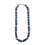 2011417BU Fiona Blue Stone Beaded Necklace