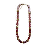 2011417PK Fiona Pink Stone Beaded Necklace