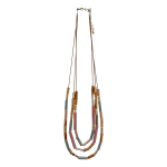 2011428 Modern Winter Pastels Layered Beaded Necklace