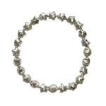 205295S Contemporary Star Design Silver-Tone Bracelet