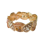 205306G Enamelled Autumn Leaf  Design Gold-Tone Bracelet