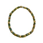 205323GR Eloise Green and Gold-Tone Simple Stretch Bracelet
