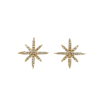 206179G North Star Diamante Crystal Gold-Tone Earrings