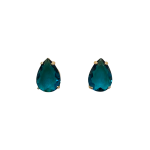 206188GN Green Crystal Teardrop Earrings 