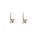 206208 Modern Crystal Bee Hoop Earrings (Gold-Tone)