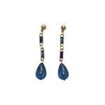 206216BU Eva Elegant Drop Earrings (Blue)