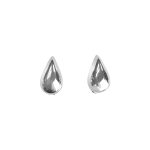 206148S Silver Tone Teardrop Clip Earrings