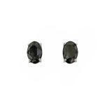 206187GY Grey Crystal Quartz Style Earrings