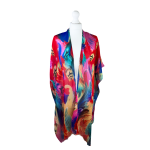 SHFC1632 Vibrant Feather Print Design Kaftan (Colour as Shown)