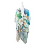 SHFC1635 Watercolour Orchid Design Kaftan (Colour as Shown)