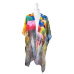 SHFC1636 Summer Umbrella Print Design Kaftan (Colour as Shown)