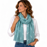 SHLP1582 Glitter Anchor Print Scarf (2 Assorted Colours)