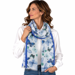 SHLP1593 Beautiful Butterfly Border Print Scarf (3 Assorted Colours)