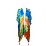 SHFC1633 Abstract Art Print Summer Kaftan (Colour as Shown)
