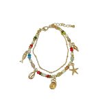 205370 Layered Sea Charm Beaded Bracelet