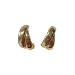206258G Polished Gold-Tone Hoop Clip Earrings