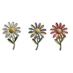 SH1040 Enamelled Daisy Design Magnetic Brooch/Scarf Clip