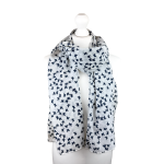 SHLP1651 Textured Navy & White Butterfly Print Scarf (2 Assorted Colours)