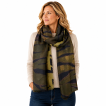 SHLP1645 Dark Green Safari Design Scarf (Colour as Shown)